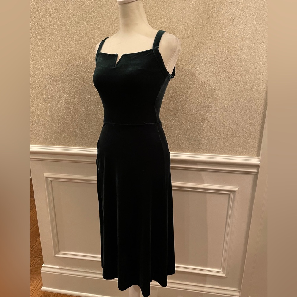 Green Velvet Weismann Long Dress Dance Costume